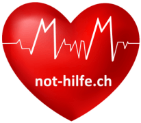 Logo von not-hilfe.ch rotes Herz mit Linien